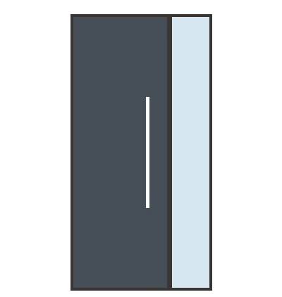 One sidelite entry door layout drawing