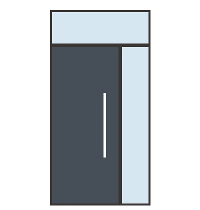 Sidelite + transom entry door layout drawing