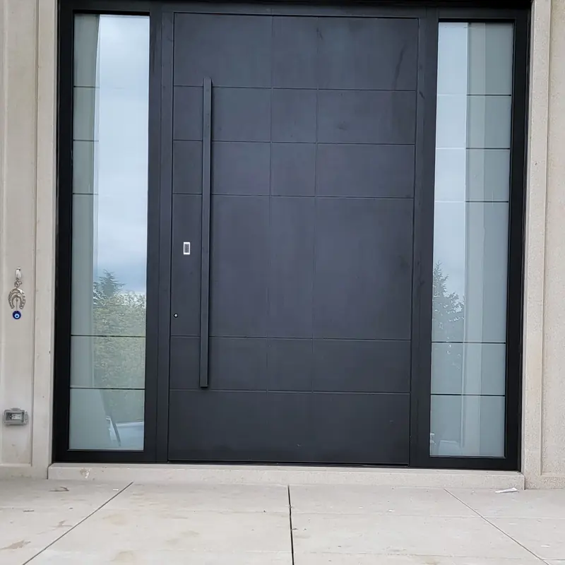 Modern door, two sidelites