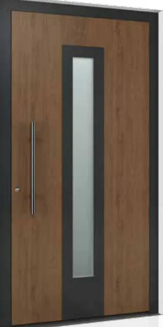 Wood look aluminium door
