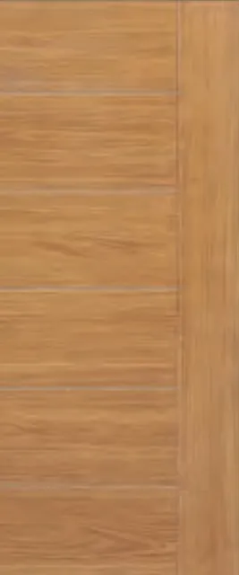 Modern teak fiberglass door