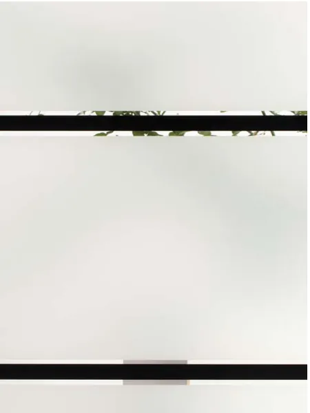 Black bars decorative glass