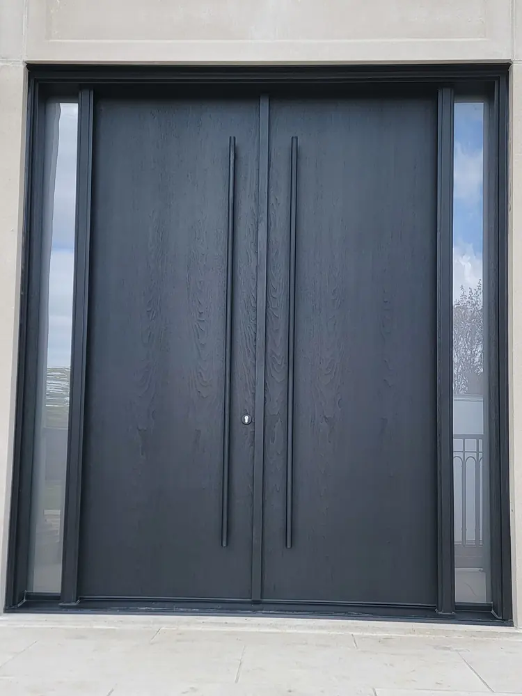 Double doors with sidelites