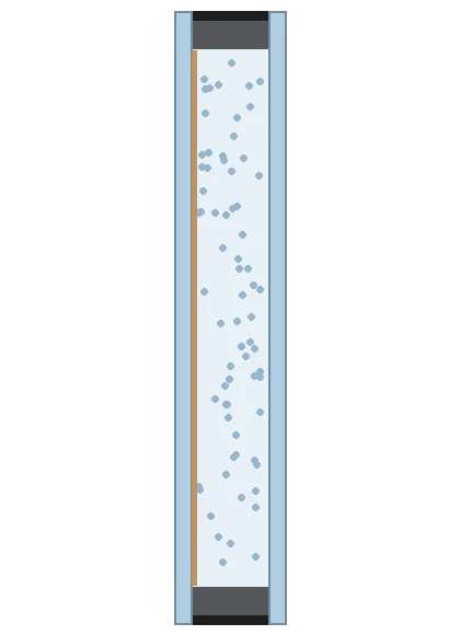 Double pane glass, cross-section