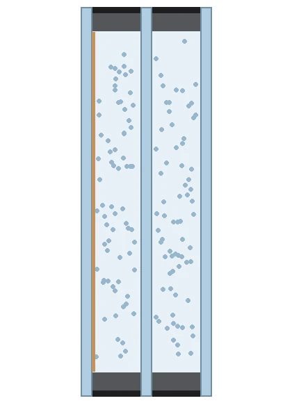 Triple pane glass, cross-section