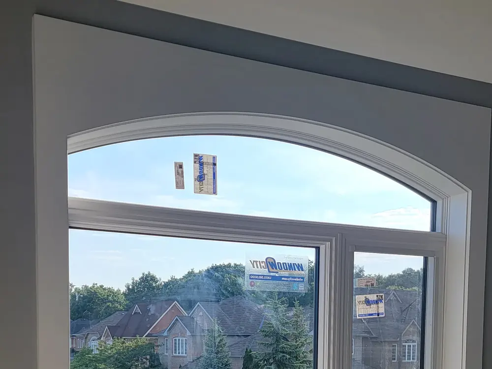 Arched bedroom window