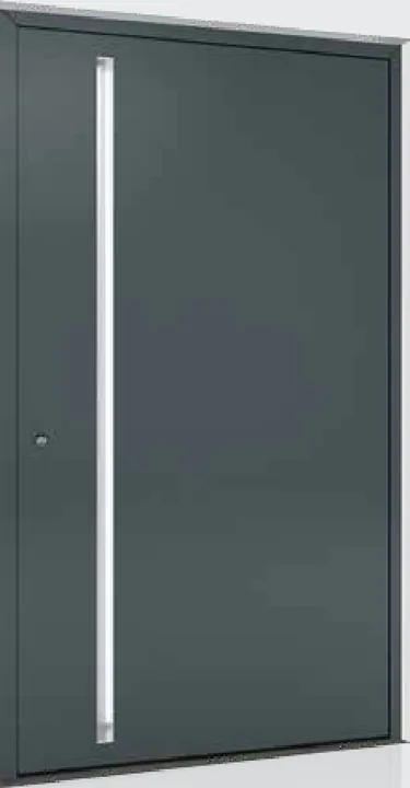 Aluminum entry door style: flush, full-height pull